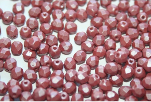 Fire Polished Beads Pearl Shine Autumn Leaf 4mm - 60pz