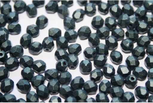 Perline Mezzi Cristalli Metallic Suede Dark Forest 4mm - 60pz