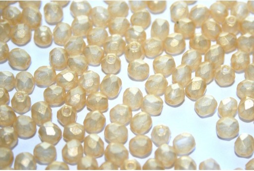 Fire Polished Beads Silk Gold Lame' 4mm - 60pz