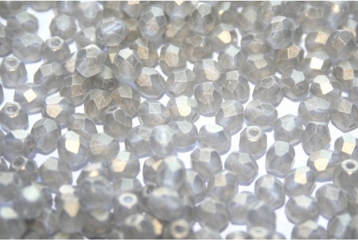 Fire Polished Beads Silk Gold Black Diamond 4mm - 60pz