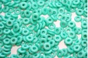 Perline O Beads Alabaster Metallic Turquoise 1x3,8mm - 5gr