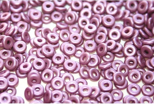 Perline O Beads Alabaster Metallic Rose 1x3,8mm - 5gr