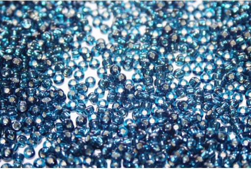 Miyuki Seed Beads Dyed Silver Lined Blue Zircon 11/0 - 10gr