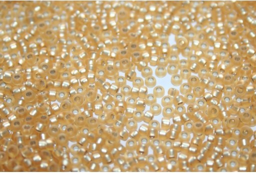 Miyuki Seed Beads Semi Matte Silver Lined Gold 11/0 - 10gr