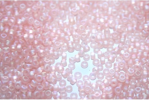 Perline Miyuki Matted Transparent Pale Pink AB 11/0 - 10gr