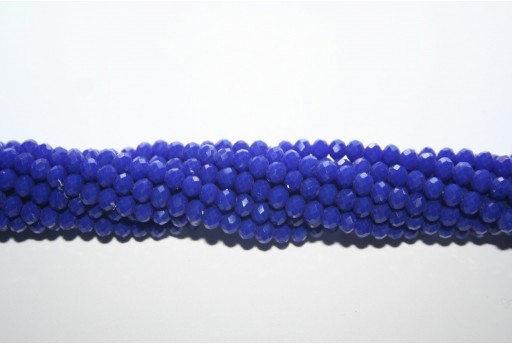Chinese Crystal Beads Faceted Rondelle Night Blue 4x3mm - 150pz