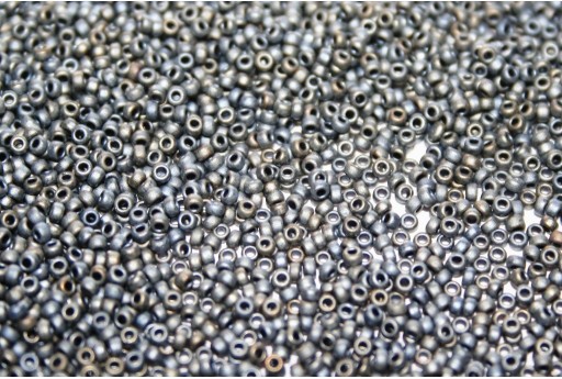 Miyuki Seed Beads Matted Metallic Silver Grey 15/0 - Pack 50gr