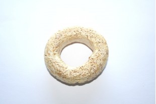 Donut Pendant Ceramic Beige 49mm  - 1pcs