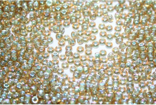 Miyuki Seed Beads Pale Blue Lined Light Topaz Luster 11/0 - 10gr