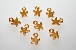 Mini Pendente Stella Marina Oro 7x9mm - 4pz