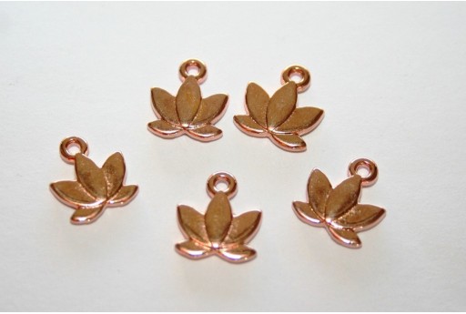 Lotus Pendant Rose Gold 10x11mm  - 3pcs