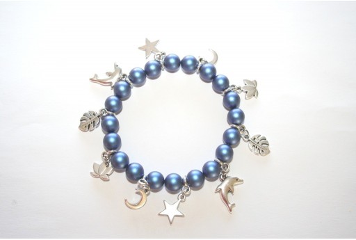 Pendente Luna Argento 7,8x12mm - 3pz 2