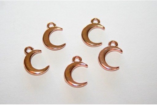 Moon Pendant Rose Gold 7,8x12mm  - 3pcs