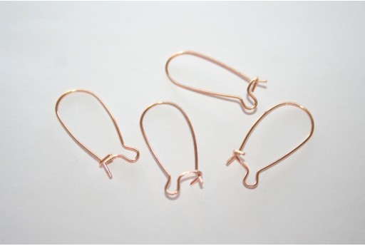 Rose Gold Earring 25x12mm - 6pcs