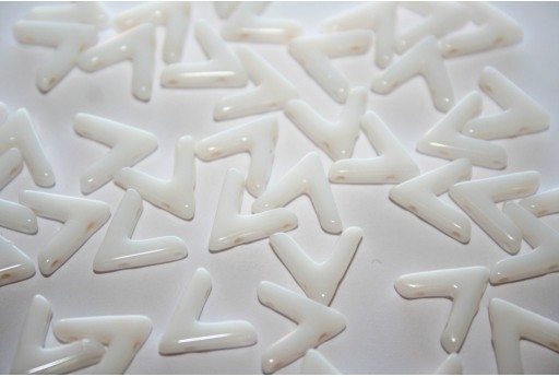 Ava® Beads Opaque White 10x4mm - Pack 100pcs