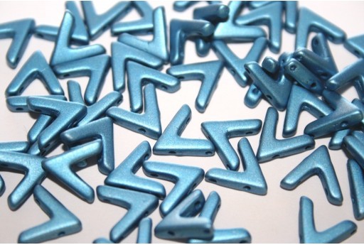 Perline Ava® Metallic Sea Blue 10x4mm - 10pz