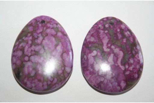 Pendente Jasper Sugilite Goccia 35x45mm PE2