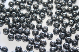 Rounduo® Beads Jet Hematite 5mm - 30pcs