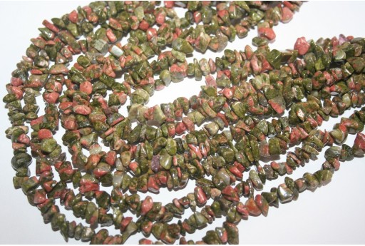 Filo 100 Pietre Unakite Chips 5x8mm UN1