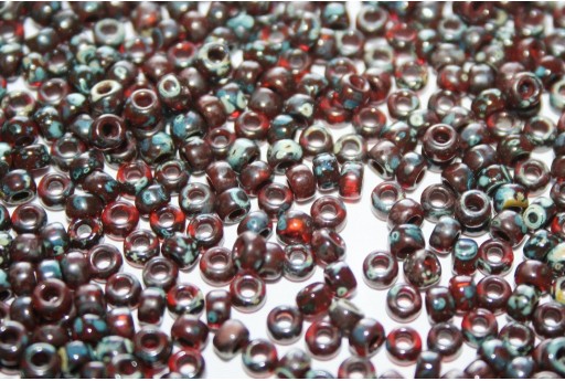 Miyuki Seed Beads - Picasso Transparent Saffron 8/0