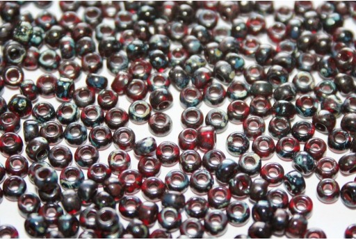 Rocailles Miyuki Picasso Transparent Garnet 8/0 - 10gr