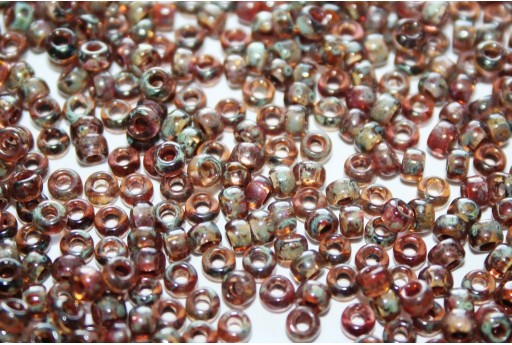 Rocailles Miyuki Seed Beads Picasso Transparent Light Smoky Topaz 8/0 - 10gr