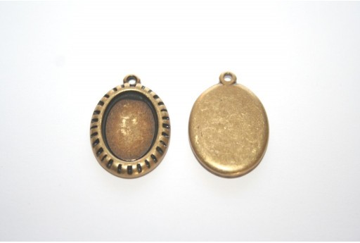 Antique Brass Setting Oval 13x18mm - 2pcs