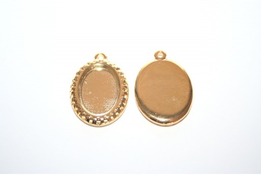 Gold Plated Setting Oval 13x18mm - 1pcs
