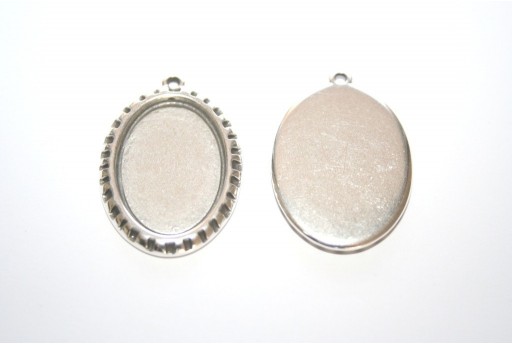 Antique Silver Setting Oval 18x25mm - 1pcs