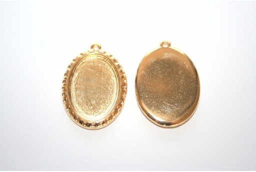 Gold Plated Setting Oval 18x25mm - 1pcs