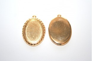 Gold Plated Setting Oval 18x25mm - 1pcs