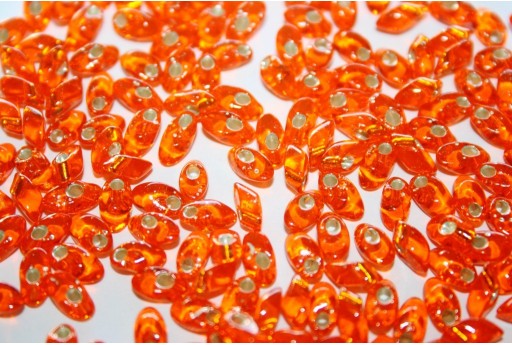 Miyuki Long Magatama Beads Silver Lined Orange 4x7mm - Pack 100gr