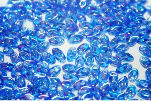 Miyuki Long Magatama Beads Light Sapphire AB 4x7mm - 10gr