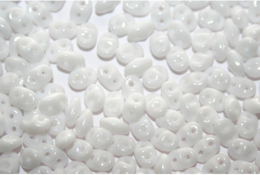 Superduo Beads White 5x2,5mm - Pack 100gr