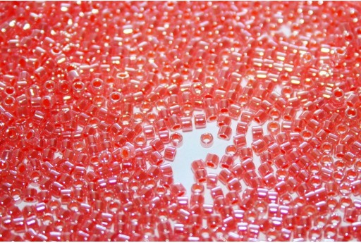 Miyuki Delica Beads Lined Crystal Salmon Luster 11/0 - 8gr