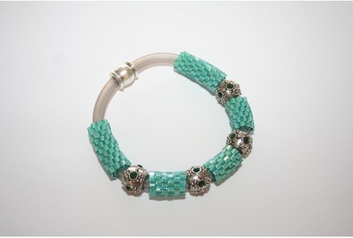 Caucciù Hexagon Bracelet Kit Inside Color Aqua