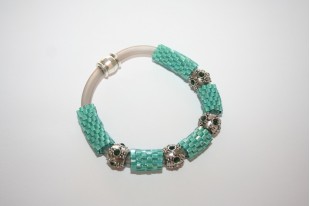 Caucciù Hexagon Bracelet Kit Inside Color Aqua