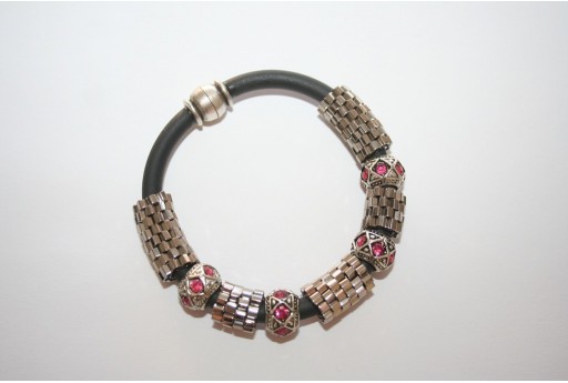 Caucciù Hexagon Bracelet Nickel