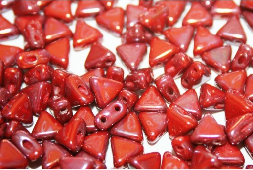 Khéops® Par Puca® Beads Opaque Coral Red Nebula 6mm - 10gr
