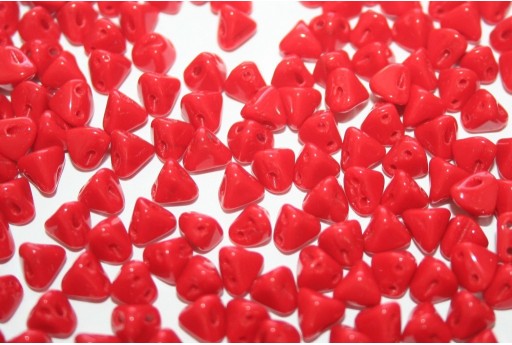 Super-Khéops® Par Puca® Beads Opaque Coral Red 6mm - Pack 50gr