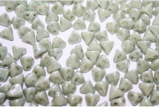 Super-Khéops® Par Puca® Beads Opaque Light Green Ceramic Look 6mm - 10gr