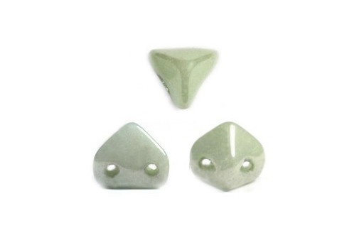 Perline Super-Khéops® Par Puca® Opaque Light Green Ceramic Look 6mm - 10gr 2