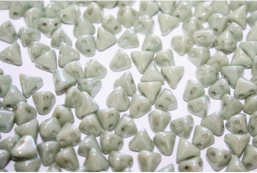 Super-Khéops® Par Puca® Beads Opaque Light Green Ceramic Look 6mm - Pack 50gr