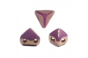 Perline Super-Khéops® Par Puca® Opaque Mix Violet Gold Ceramic Look 6mm - 10gr