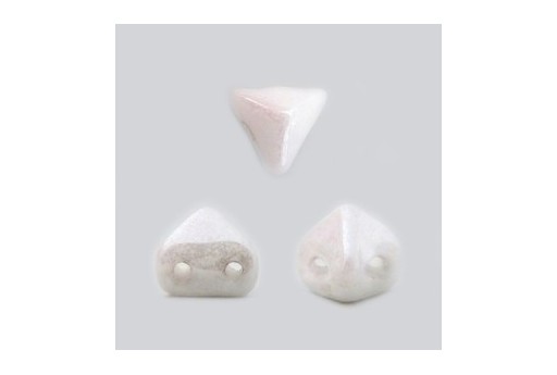 Perline Super-Khéops® Par Puca® Opaque White Ceramic Look 6mm - 10gr 2