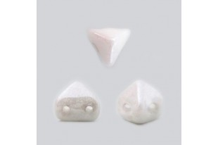 Super-Khéops® Par Puca® Beads Opaque White Ceramic Look 6mm - Pack 50gr