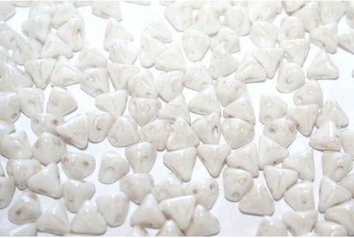 Super-Khéops® Par Puca® Beads Opaque White Ceramic Look 6mm - Pack 100gr