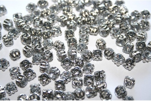 Acrylic Rhinestone Montee Beads Crystal 5mm - 30pcs