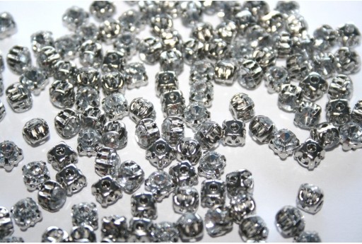 Perline Strass Montee Crystal 5mm - 30pz