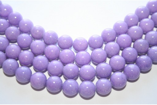 Mashan Jade Beads Lavender Sphere 10mm - 39pcs